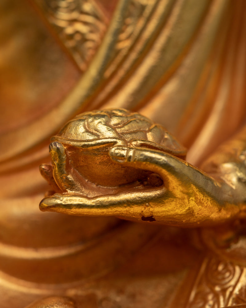 Small-Sized Milarepa Statue | 24K Gold Electroplating