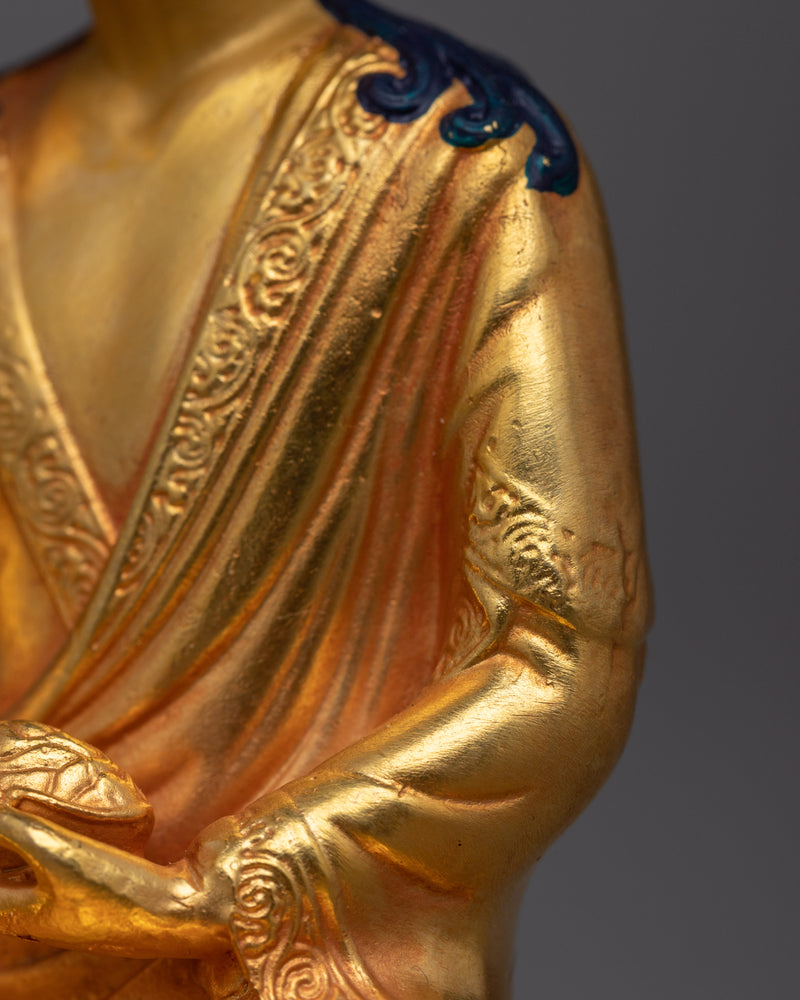 Small-Sized Milarepa Statue | 24K Gold Electroplating