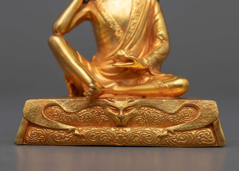 Small-Sized Milarepa Statue | 24K Gold Electroplating