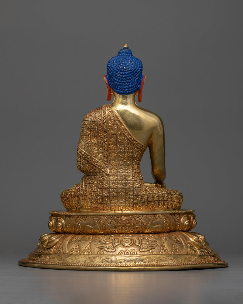 Lord Buddha Shakyamuni Statue | Radiant 24K Gold Gilding | Buddhist Sculpture