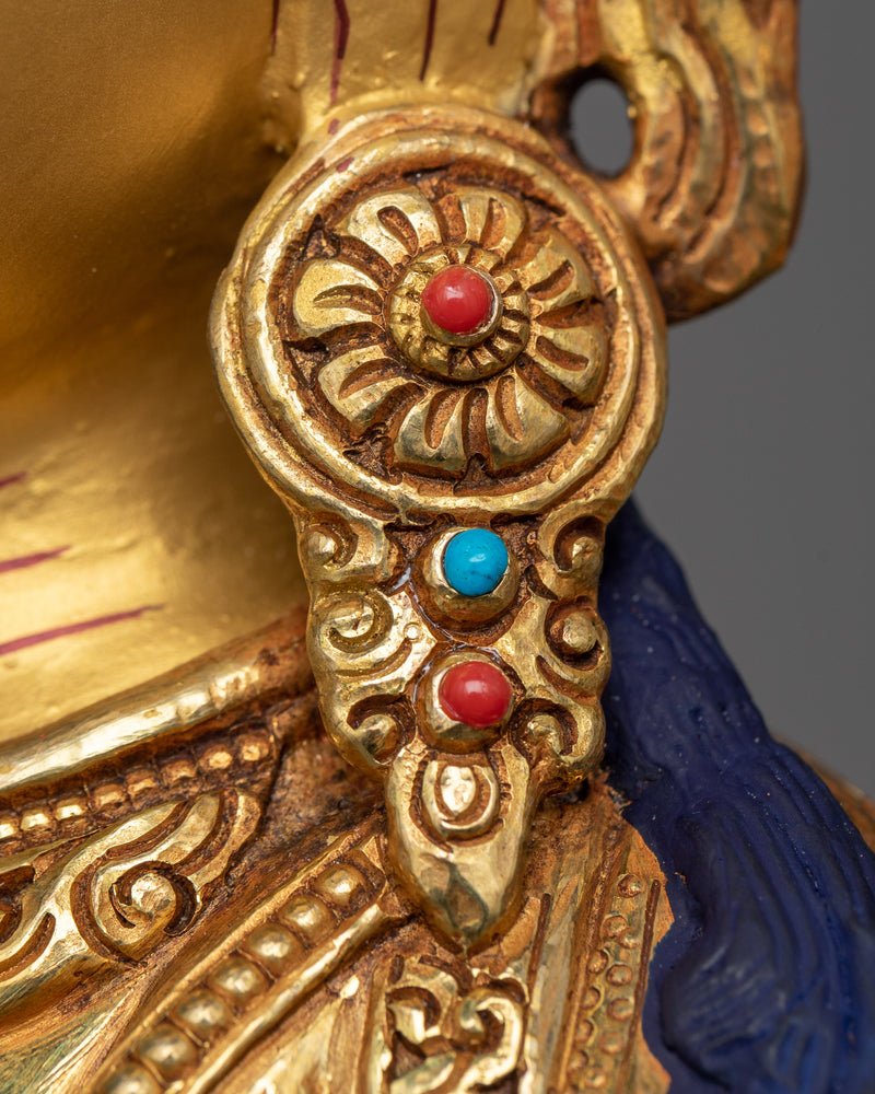 Bodhisattva of Compassion Chenrezig Statue | Embodiment of Compassion in 24K Gold