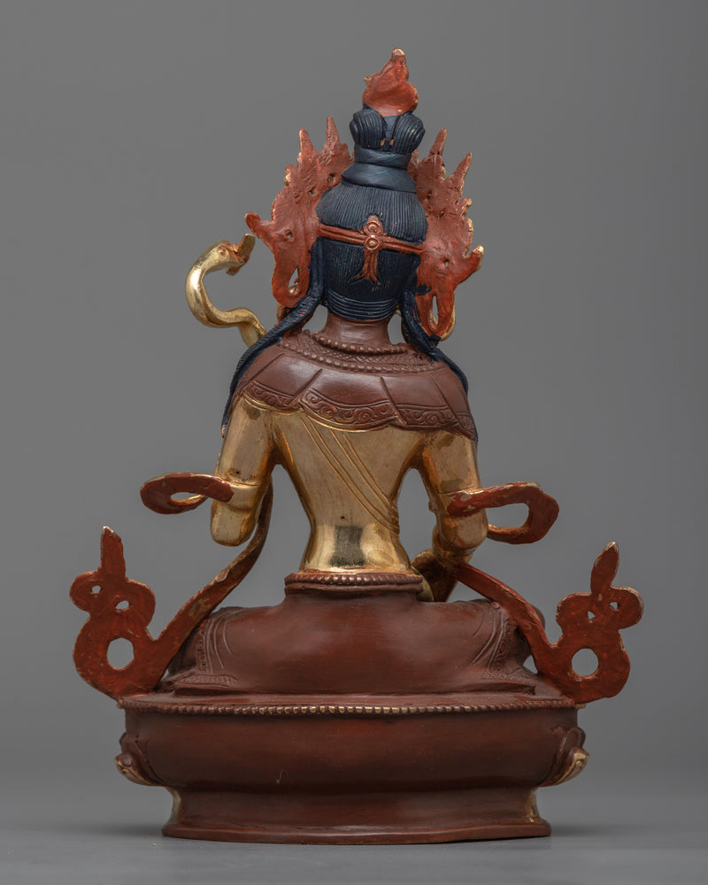 Saraswati Copper Statue in 24K Gold | Goddess of Wisdom and Arts