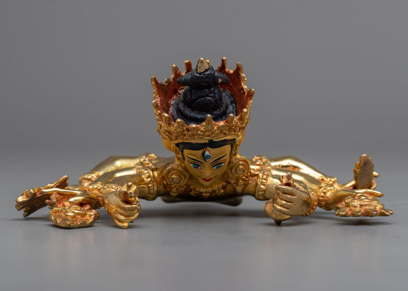 Guhyasamaja Sculpture in 24K Gold | Mystical Union of Wisdom and Compassion