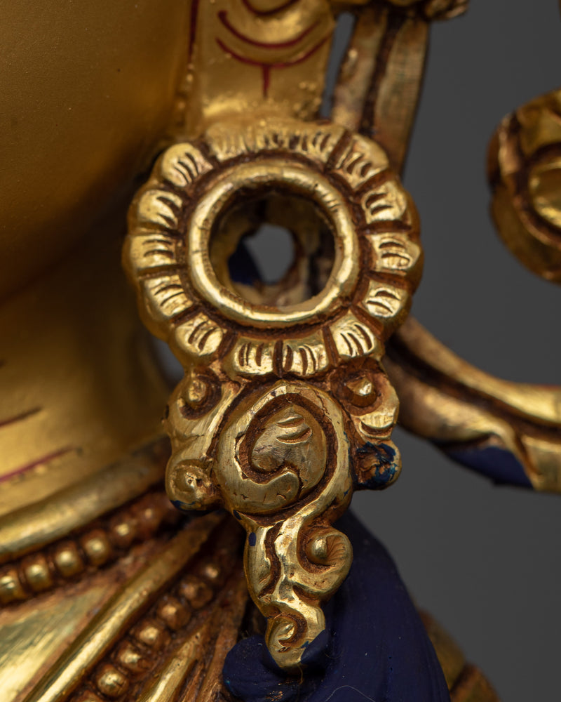 Primordial Buddha Vajradhara Statue | 24K Gold Gilded Emblem of Ultimate Reality