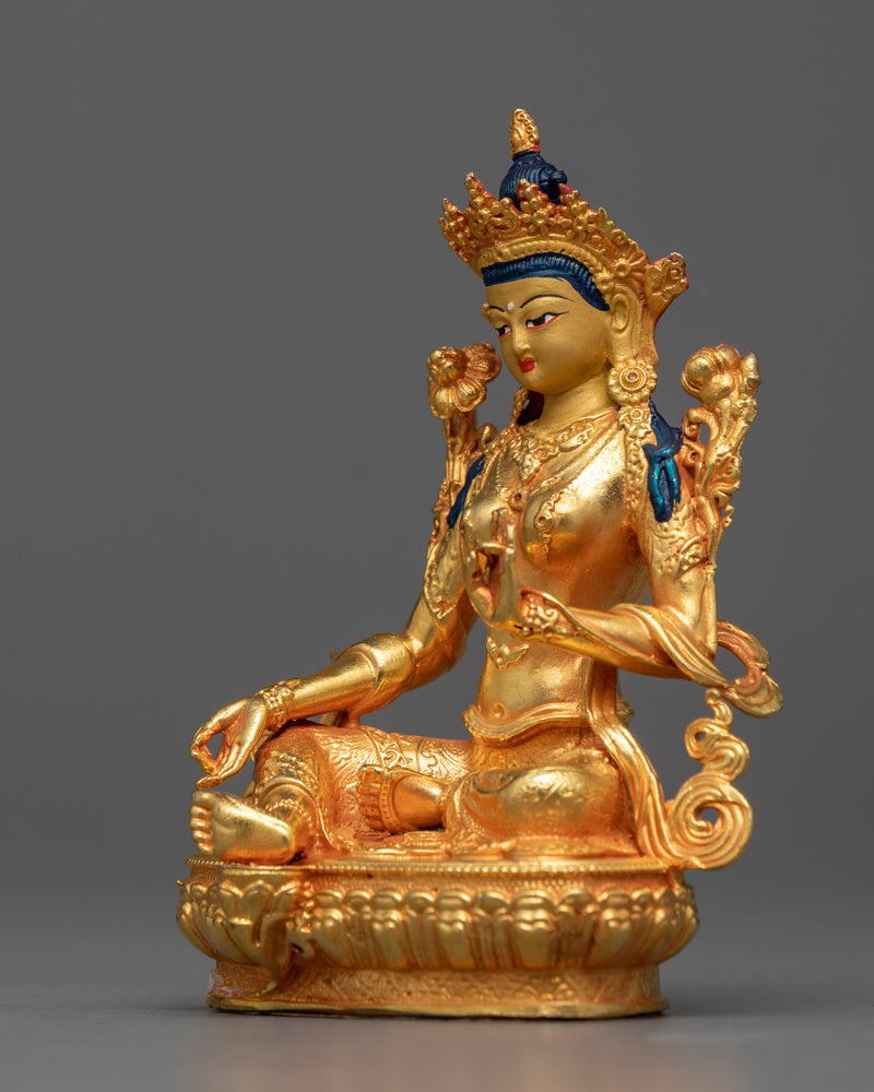 miniature-green-tara statuette