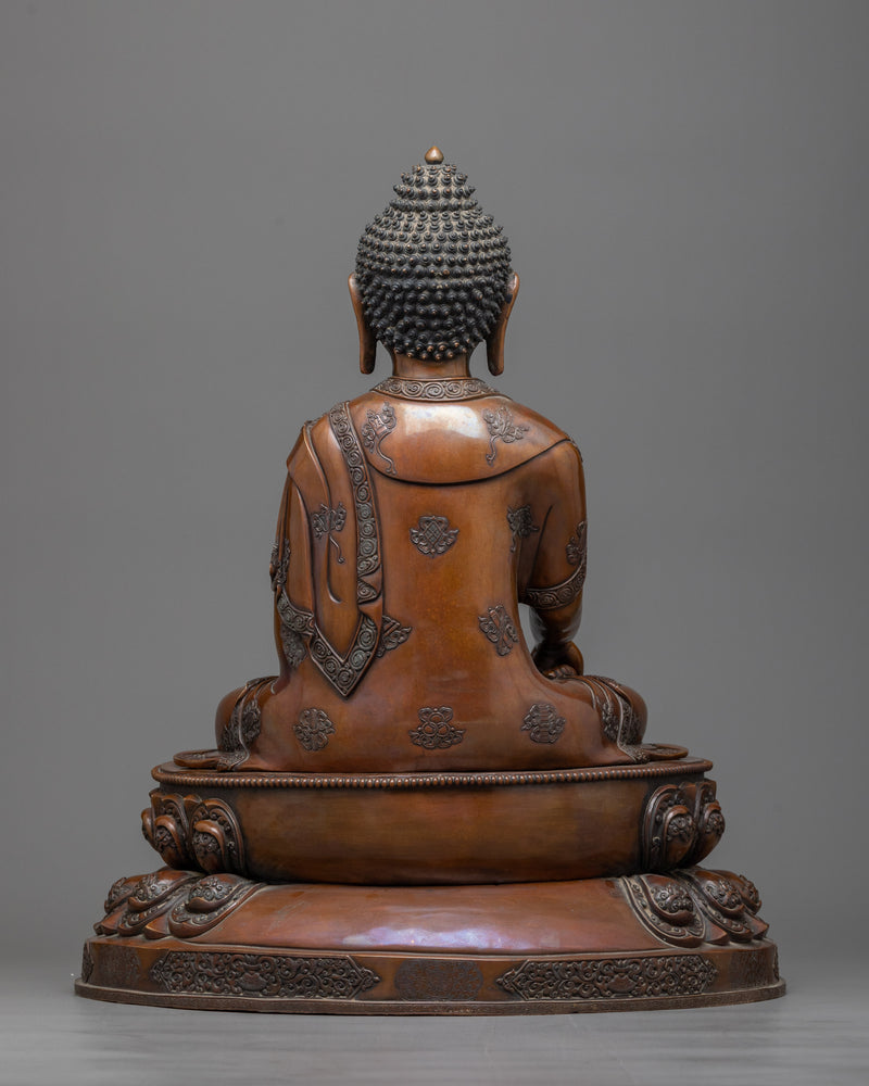 Shakyamuni Buddha Beautiful Statue in Oxidized Copper | Elegance and Enlightenment