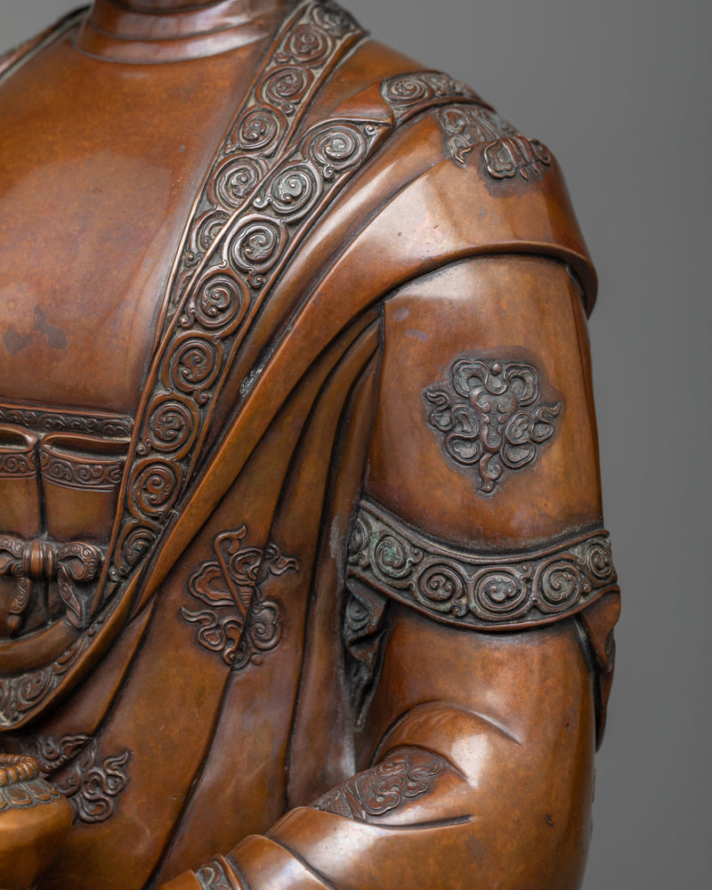 Shakyamuni Buddha Beautiful Statue in Oxidized Copper | Elegance and Enlightenment