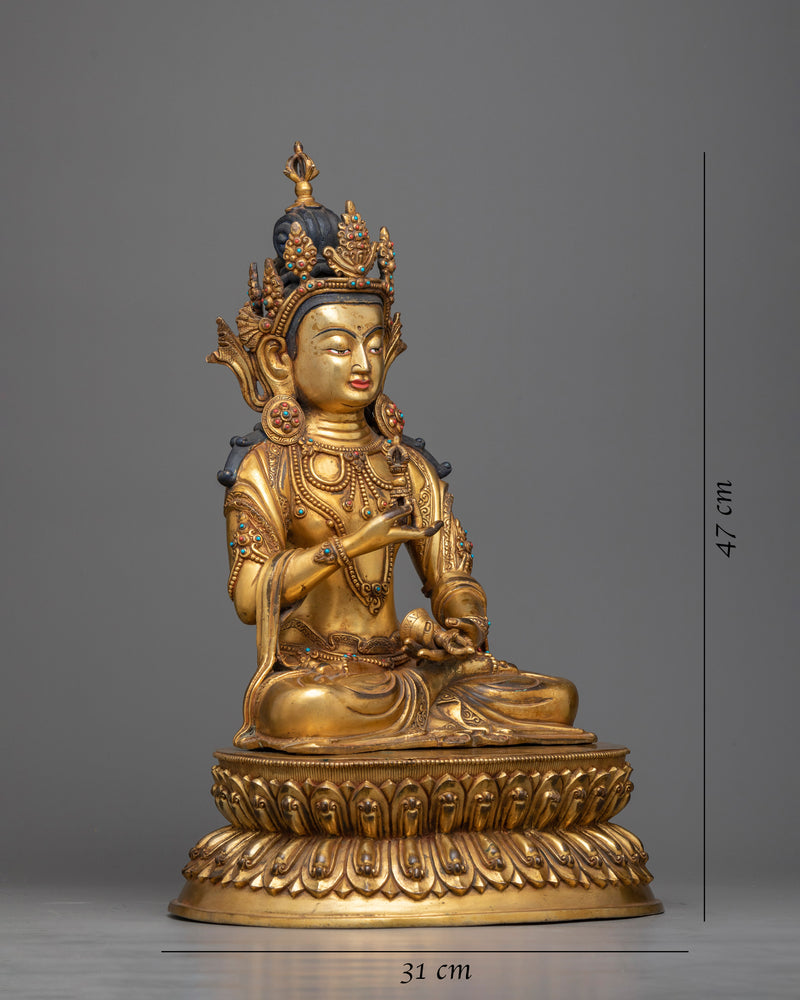 vajrasattva-gilt statue