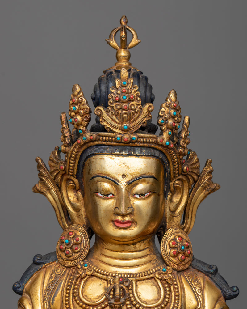 vajrasattva-gilt statue