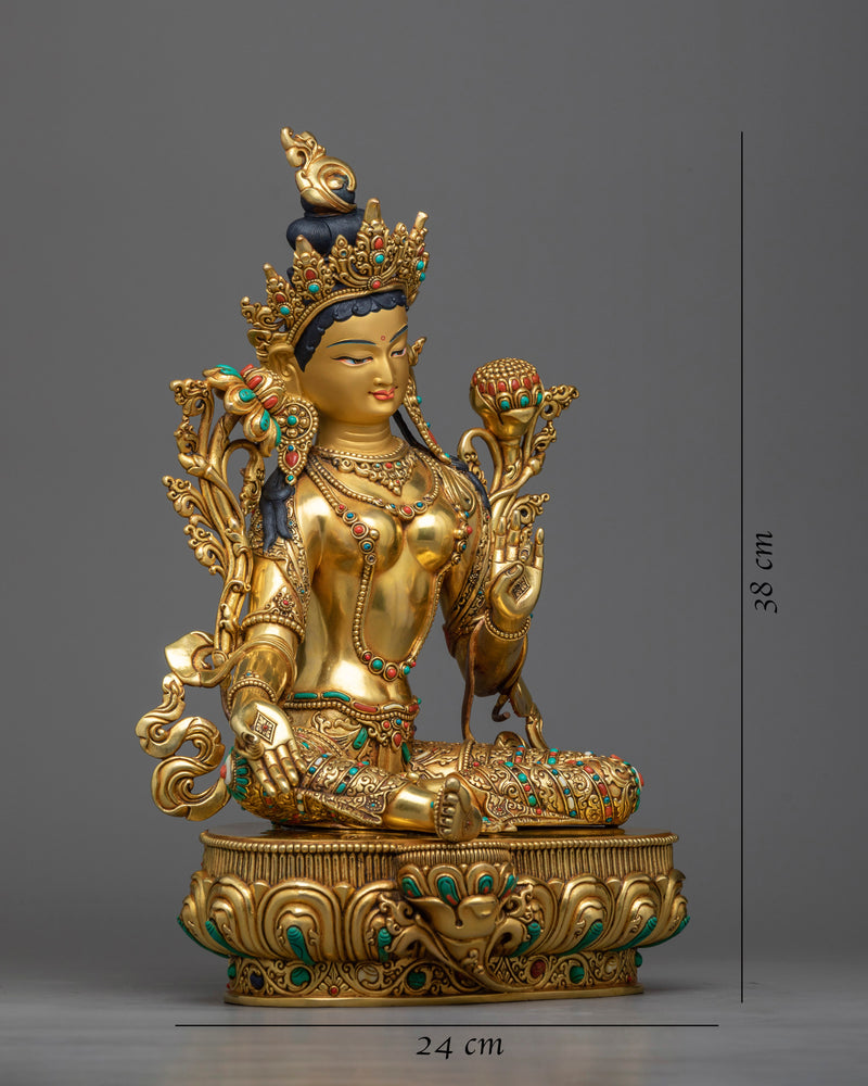 green-tara-gilt-sculpture-for shrine