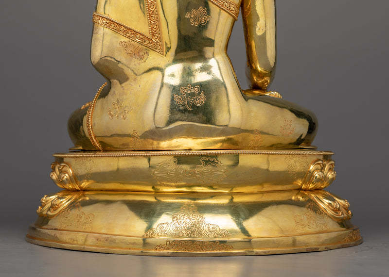 Shakyamuni Buddha Gilt Sculpture | A Sanctified Icon in 24K Gold