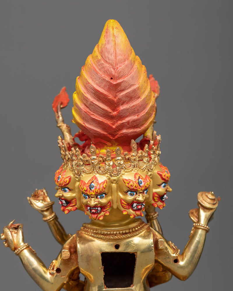 Vajrabhairava Statue in 24K Gold | The Fierce Manifestation of Manjushri