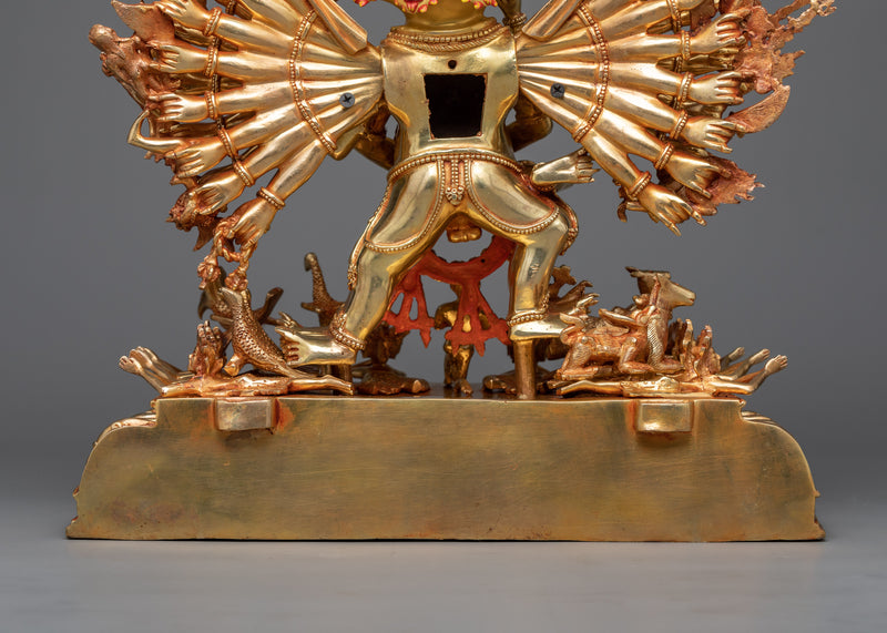 Vajrabhairava Statue in 24K Gold | The Fierce Manifestation of Manjushri