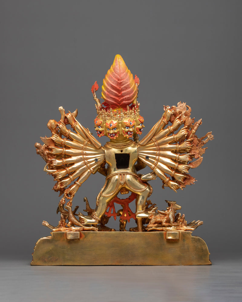 Vajrabhairava Statue in 24K Gold | The Fierce Manifestation of Manjushri