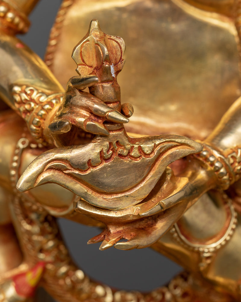 Vajrabhairava Statue in 24K Gold | The Fierce Manifestation of Manjushri