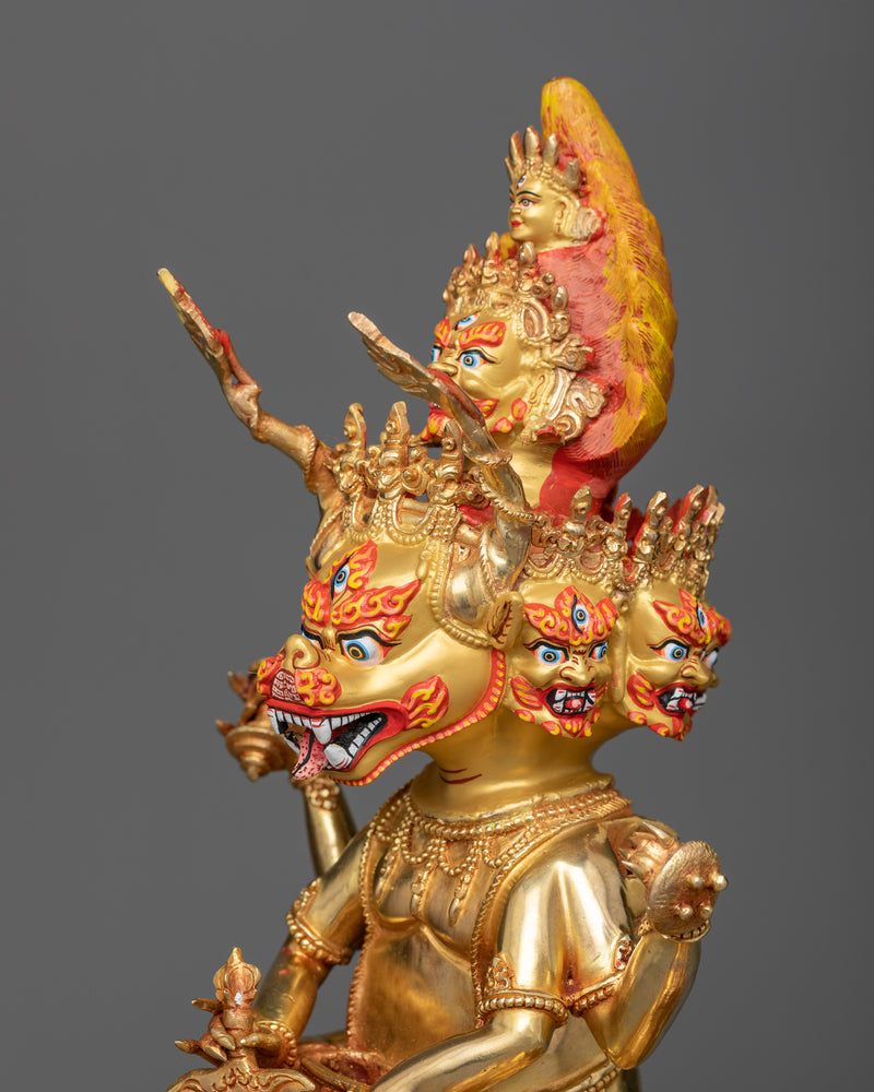 Vajrabhairava Statue in 24K Gold | The Fierce Manifestation of Manjushri