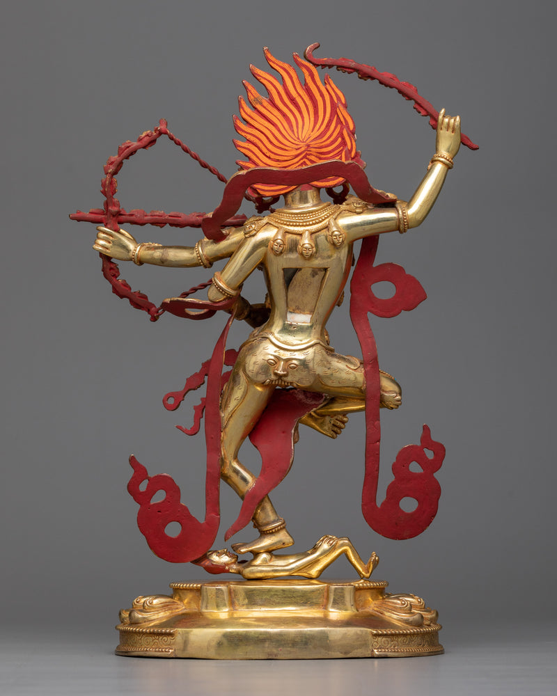 Kurukulle Sculpture in 24K Gold | Enchantress of the Buddhist Pantheon