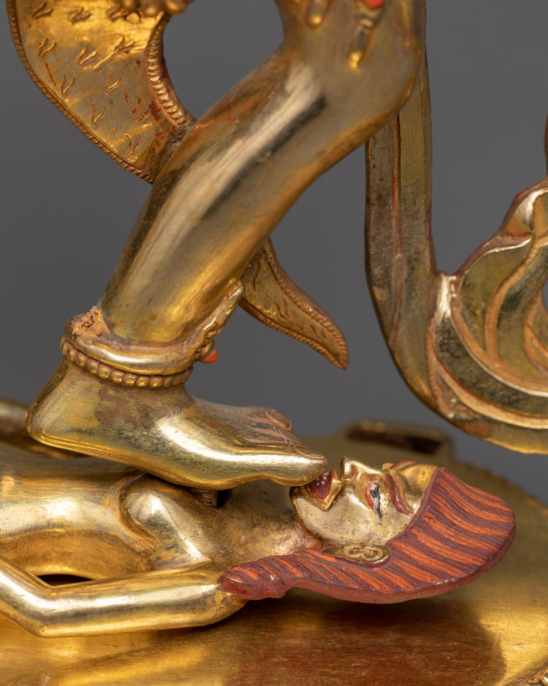 Kurukulle Sculpture in 24K Gold | Enchantress of the Buddhist Pantheon