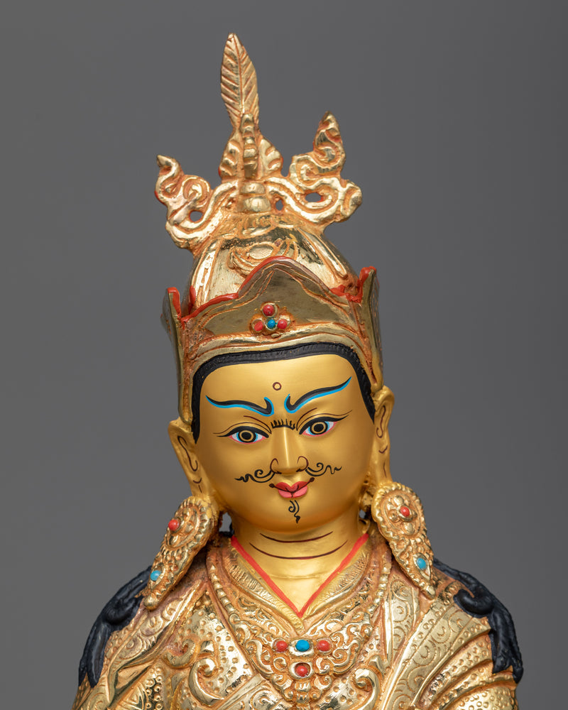 padmasambhava gilt statue