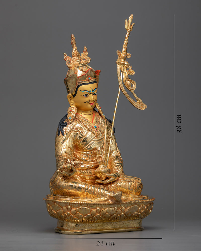 padmasambhava gilt statue