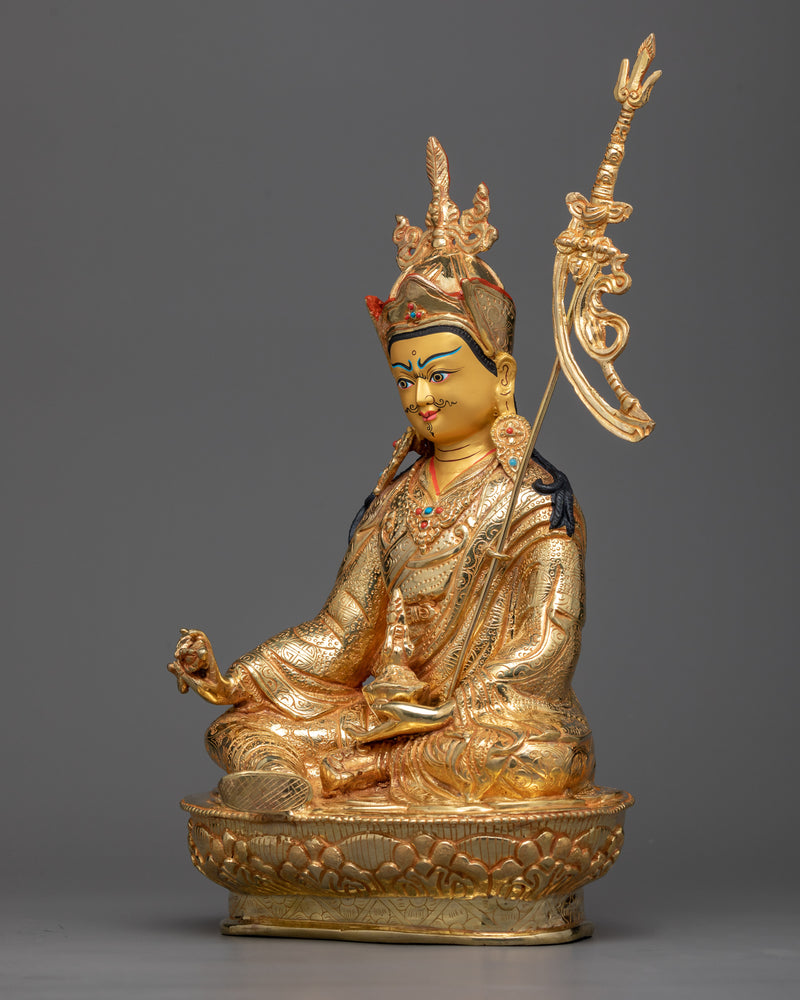 padmasambhava gilt statue