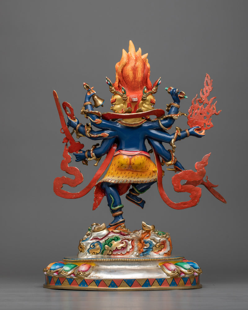 Vajra Krodha Mahabala Ucchusma Statue | A Golden Symbol of Fierce Protection