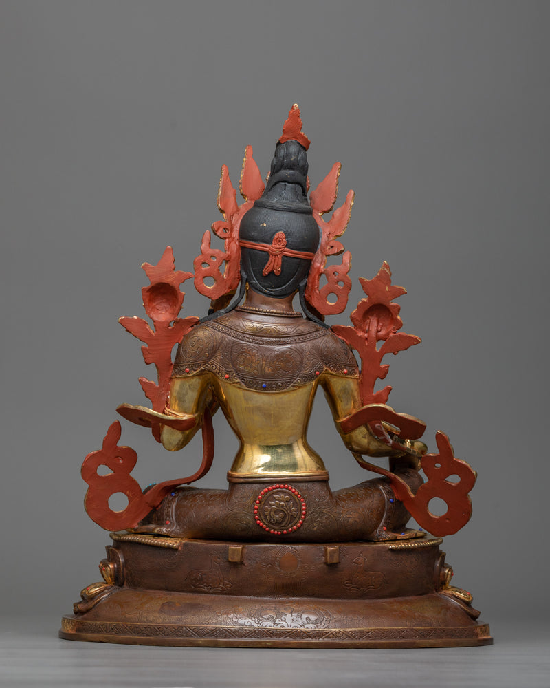 Mother Green Tara Copper Sculpture | Beacon of Compassion