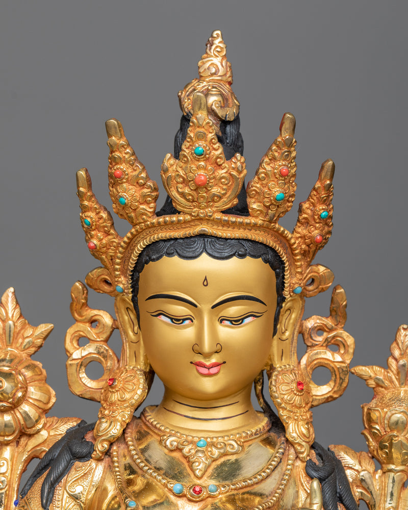 mother-green-tara-copper-sculpture