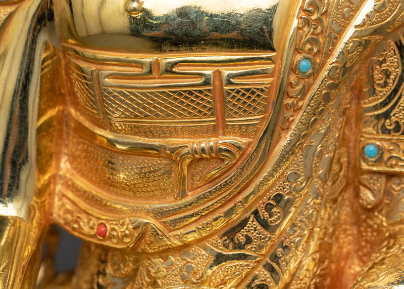 Gautam Buddha Copper Gilt Statue | Serenity in 24K Gold