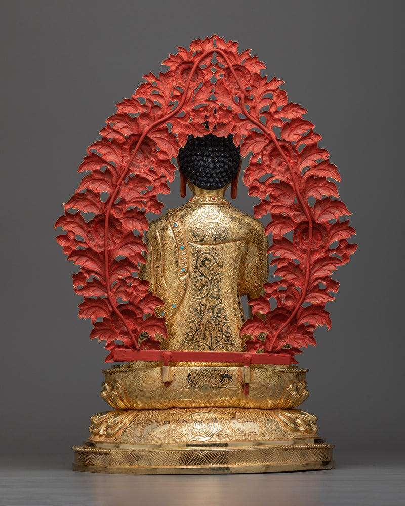 Gautam Buddha Copper Gilt Statue | Serenity in 24K Gold