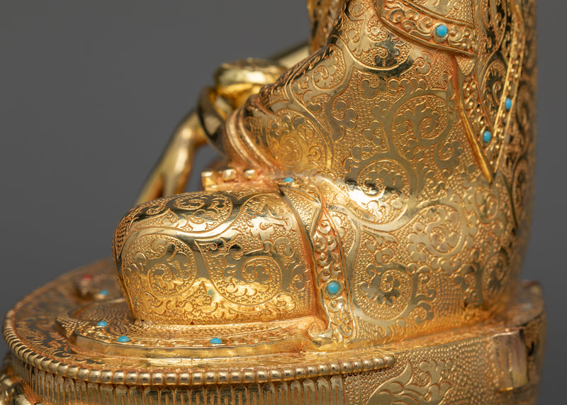 Gautam Buddha Copper Gilt Statue | Serenity in 24K Gold