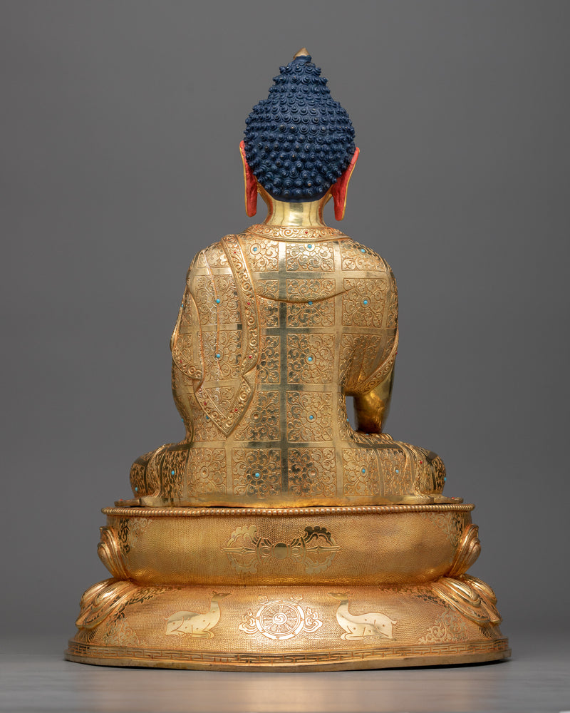 Gautama Buddha Copper Gilt Statue | A Vision of Enlightenment in 24K Gold