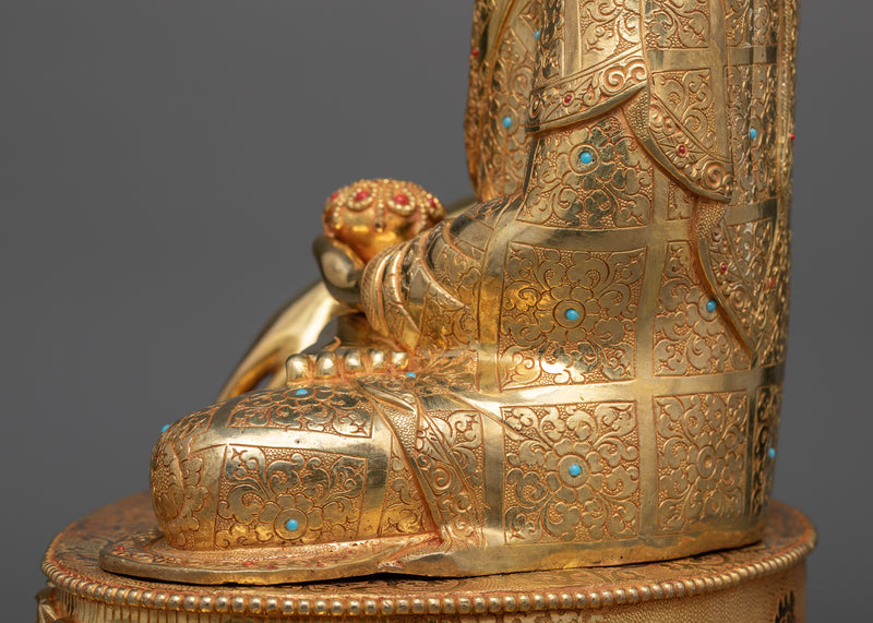 Gautama Buddha Copper Gilt Statue | A Vision of Enlightenment in 24K Gold