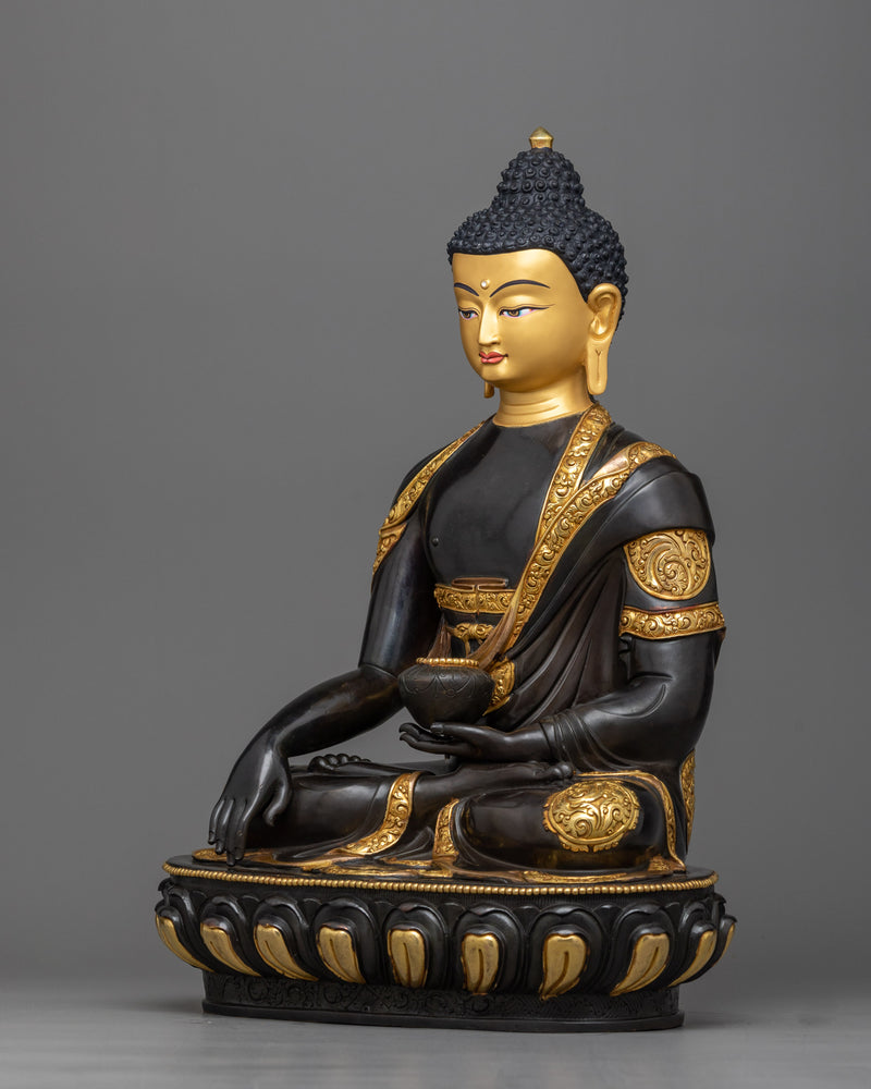 shakyamuni-buddha-black painted statue