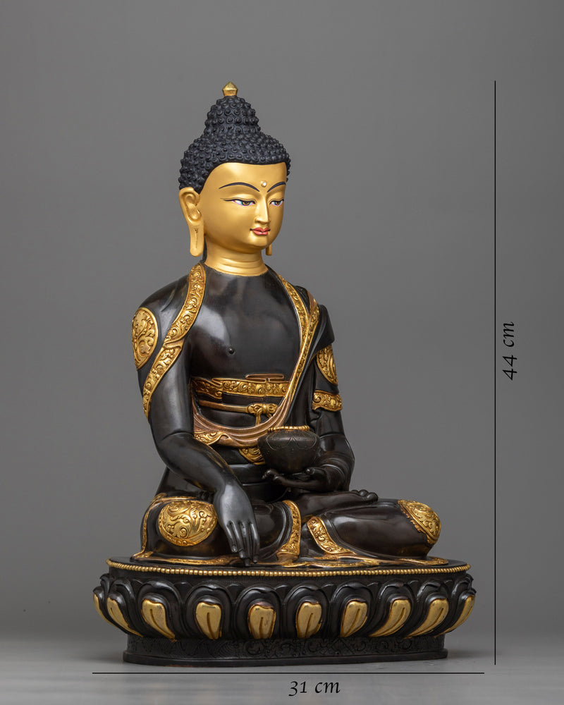 shakyamuni-buddha-black painted statue