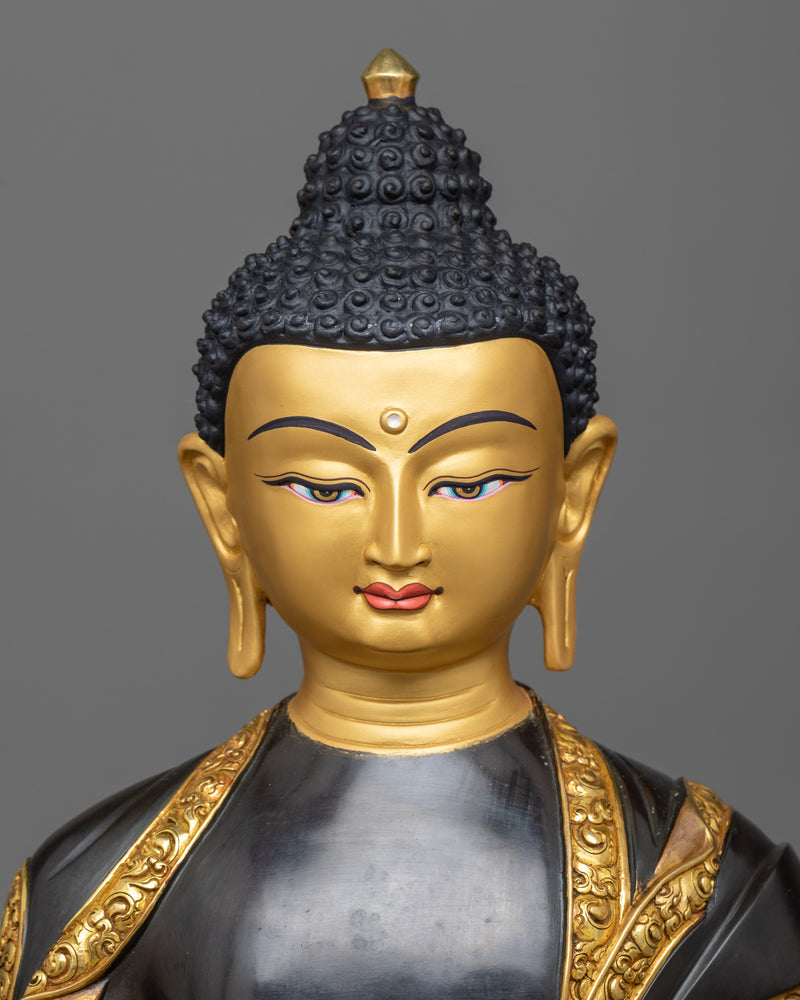 shakyamuni-buddha-black painted statue