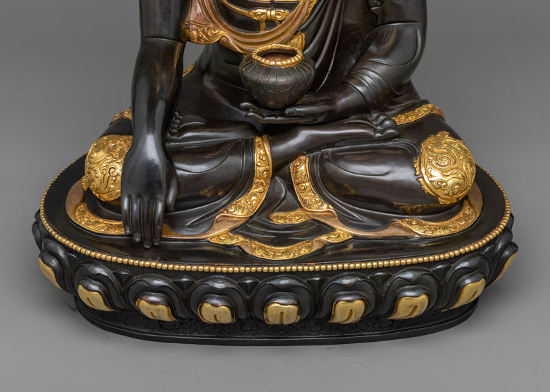 Premium Shakyamuni Buddha Black Painted Statue | A Symbol of Profound Serenity