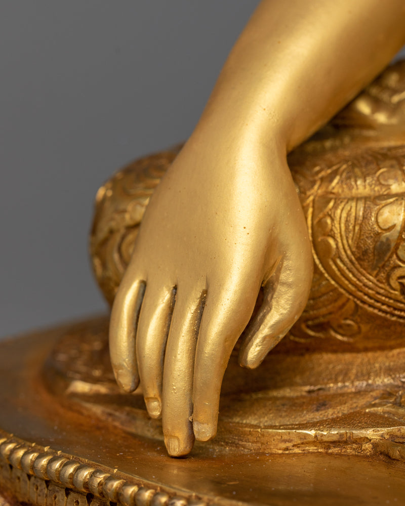 Shakyamuni Buddha Copper Gilt Sculpture | An Aura of Enlightenment