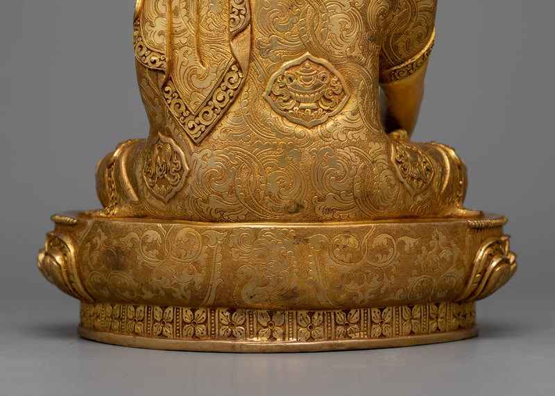 Shakyamuni Buddha Copper Gilt Sculpture | An Aura of Enlightenment