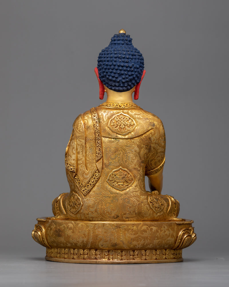 Shakyamuni Buddha Copper Gilt Sculpture | An Aura of Enlightenment