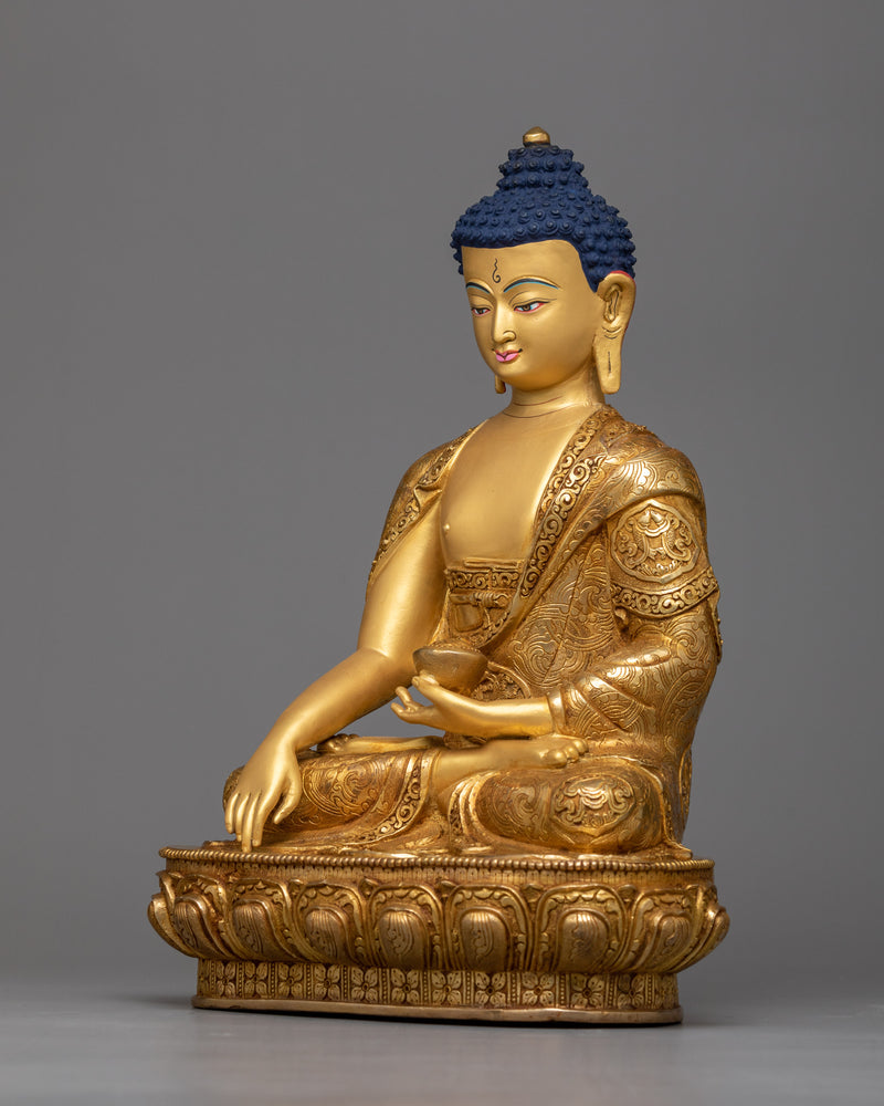 shakyamuni-buddha-copper gilt sculpture