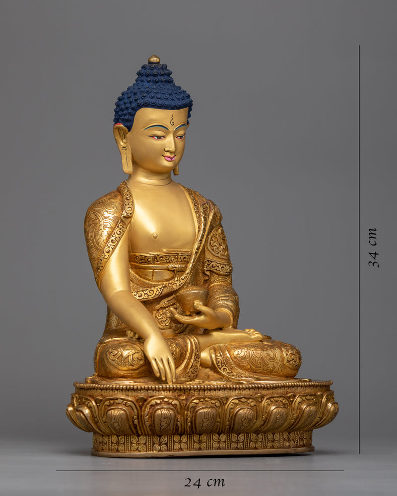 shakyamuni-buddha-copper gilt sculpture