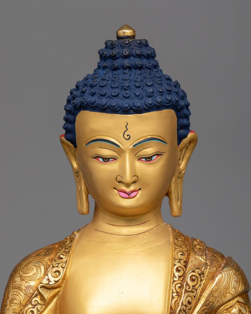 shakyamuni-buddha-copper gilt sculpture