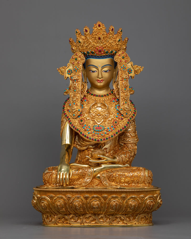 crown-shakyamuni-buddha-on throne