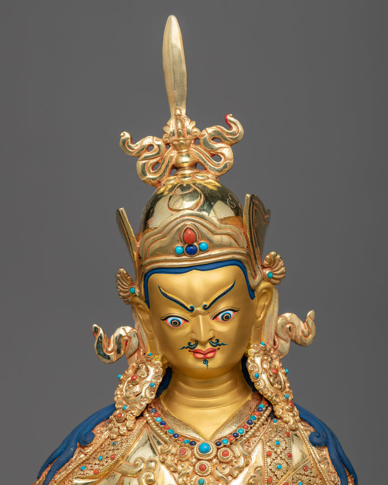 guru-rinpoche-gold gilded sculpture