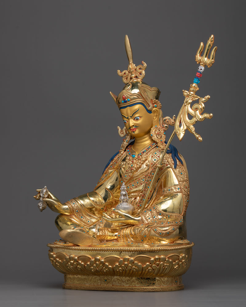 guru-rinpoche-gold gilded sculpture