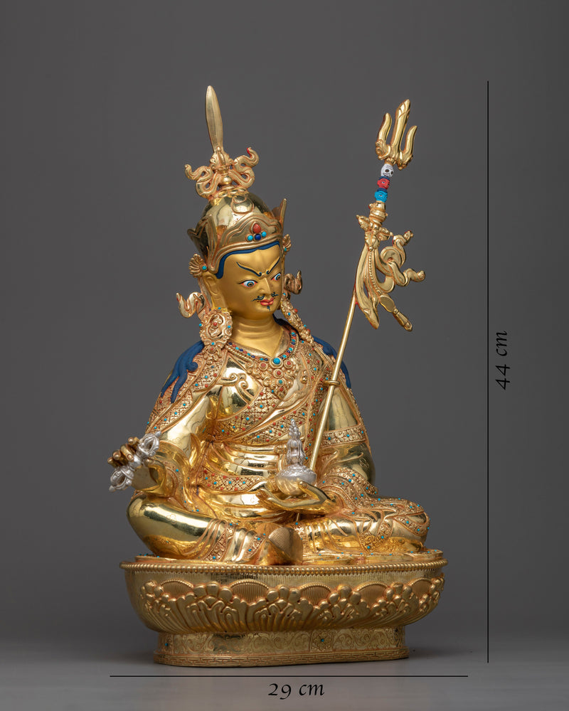 guru-rinpoche-gold gilded sculpture