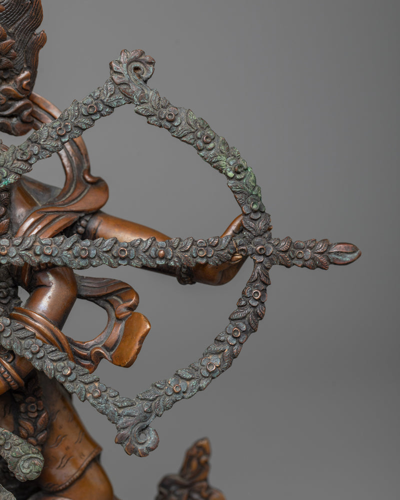 Kurukulle Statuette | Oxidized Copper Embodiment of Enchantment