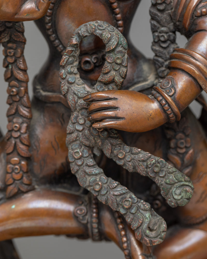 Kurukulle Statuette | Oxidized Copper Embodiment of Enchantment