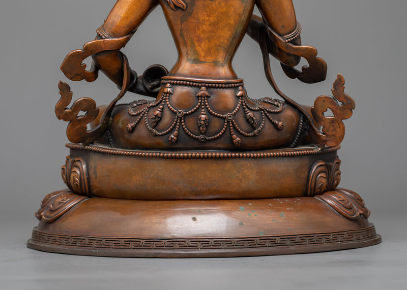 Vajrasattva Dorsem Statue | Oxidized Copper Embodiment of Purity